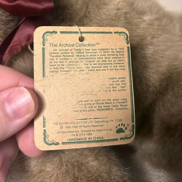 Boyds Bear Investment Collectables Winstead P. Bear Style 515210-03 - Picture 4 of 6